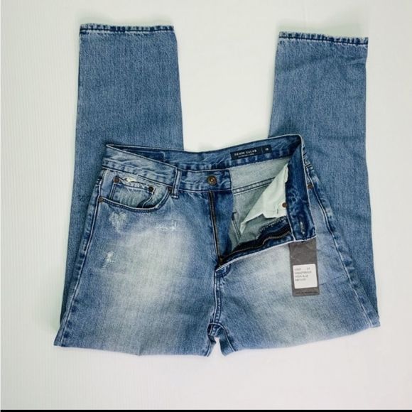 Denim Colab Jeans Size Merewether Slim Moon Washed Blue Distressed NWT - Picture 1 of 8
